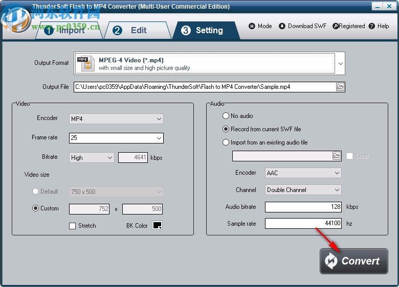 ThunderSoft Flash to MP4 Converter