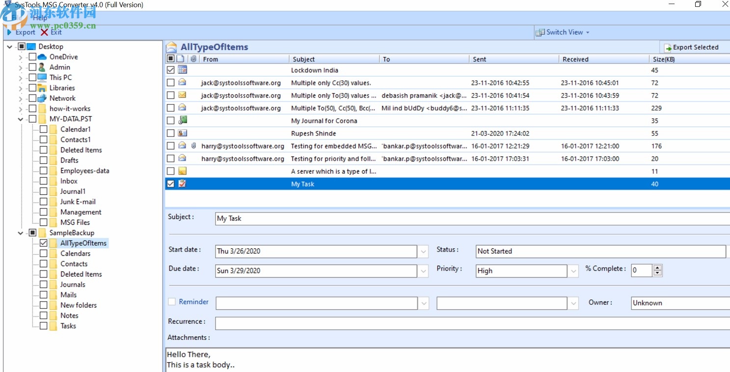 SysTools MSG to EML Converter