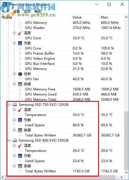 Open Hardware Monitor中文版(電腦硬件檢測(cè)工具)